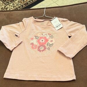 Carter’s Kids Light Pink Dreamy Floral Long Sleeve Tee Sz 2T New With Tag